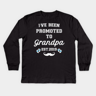 I have been promoted to Grandpa Kids Long Sleeve T-Shirt